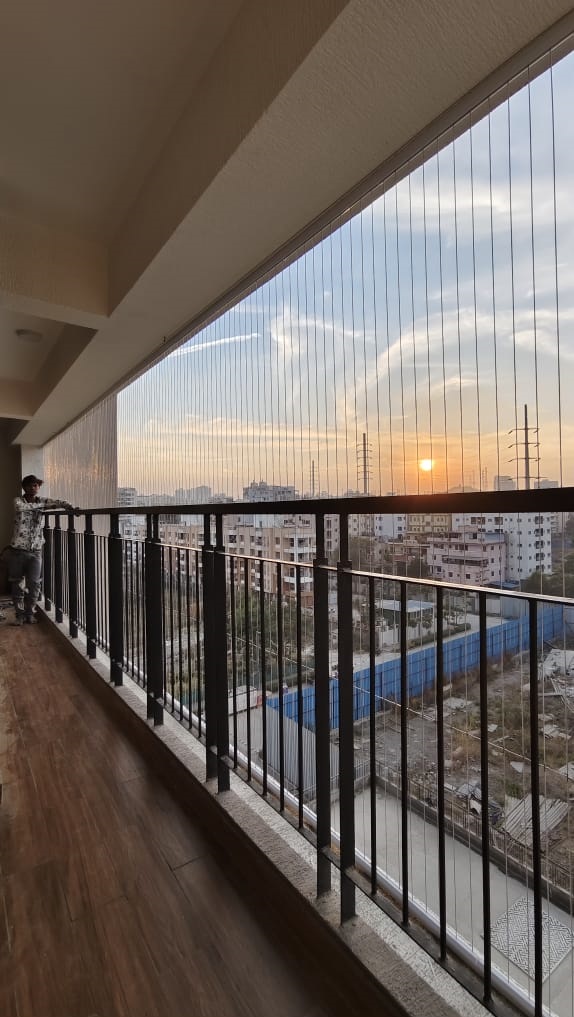 Staircase invisible safety grill in Viman Nagar Pune